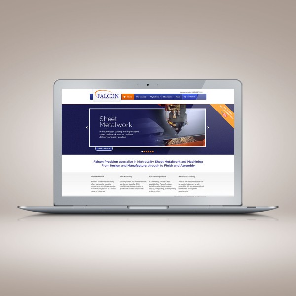 Falcon Precision’s new WordPress website design