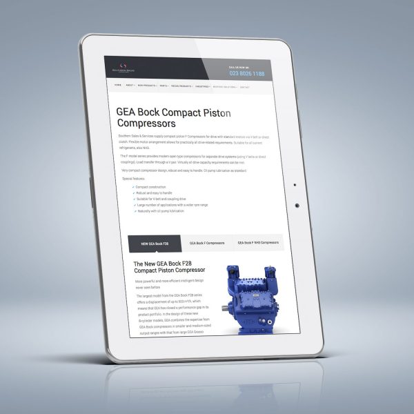 Southern Sales -Tablet view